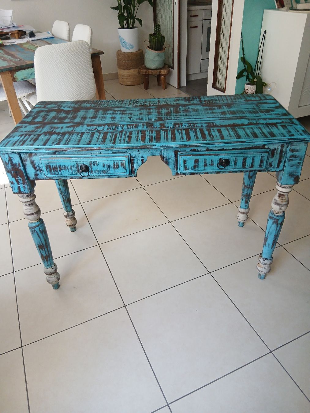 Bureaux: Holzschreibtisch im Shabby-Chic – D'occasion à Locarno par jonadan 1