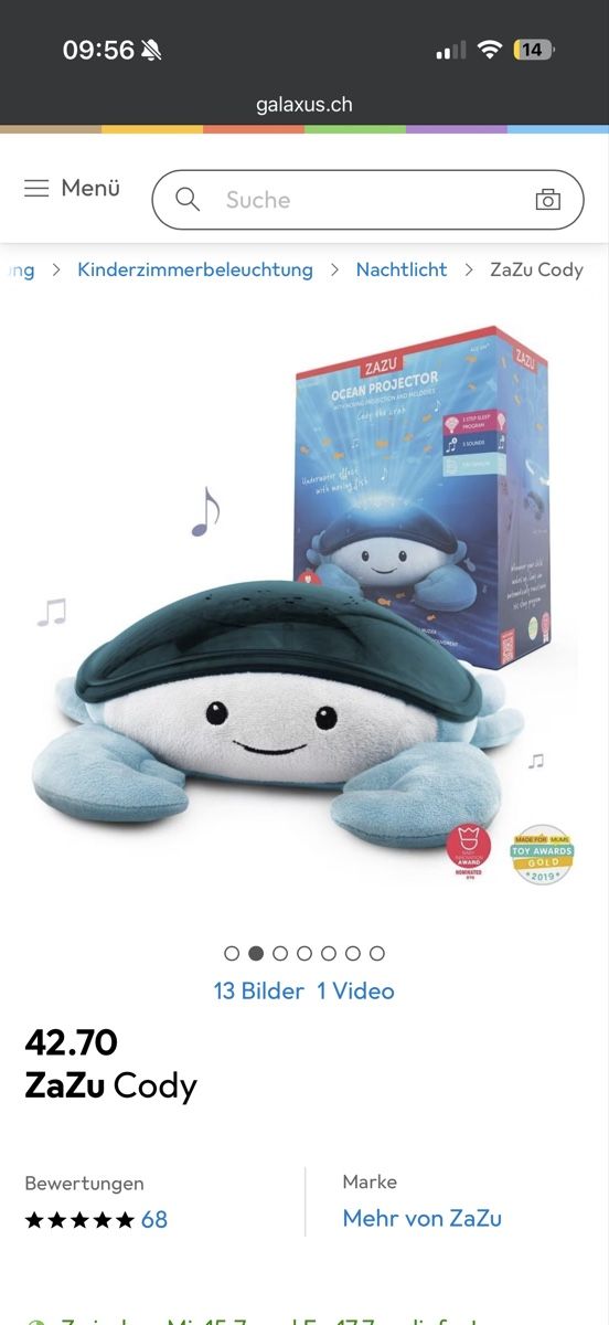 Lampes: ZaZu Cody Ocean Projector Night Light – D'occasion à Brugg AG par Winter789 1