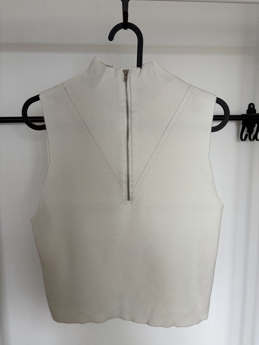 Top: Forever 21 Top, Ärmellos, Weiss – Usato da Emmenbrücke venduto da Leeaa.b 1