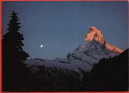 ZERMATT Monduntergang und Sonnenaufgang am Matterhorn