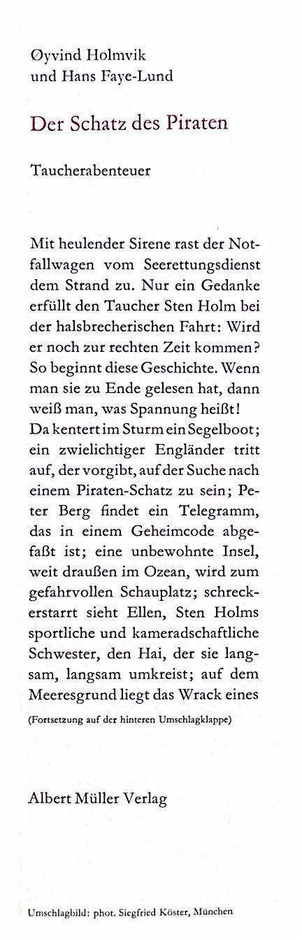 Libri: Holmvik O, Der Schatz des Piraten – Usato da Sarnen venduto da Livres 1