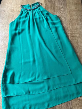 ESPRIT KLEID GR.38/M grün luftig chic mit Neckholder