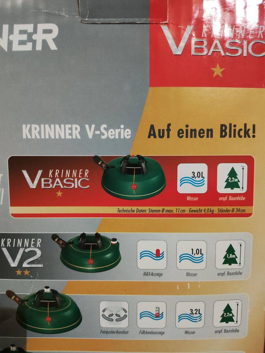 Krinner Basi per albero di Natale: Christbaumständer Krinner VBasic – Usato da Schlatt TG venduto da Andis3 3