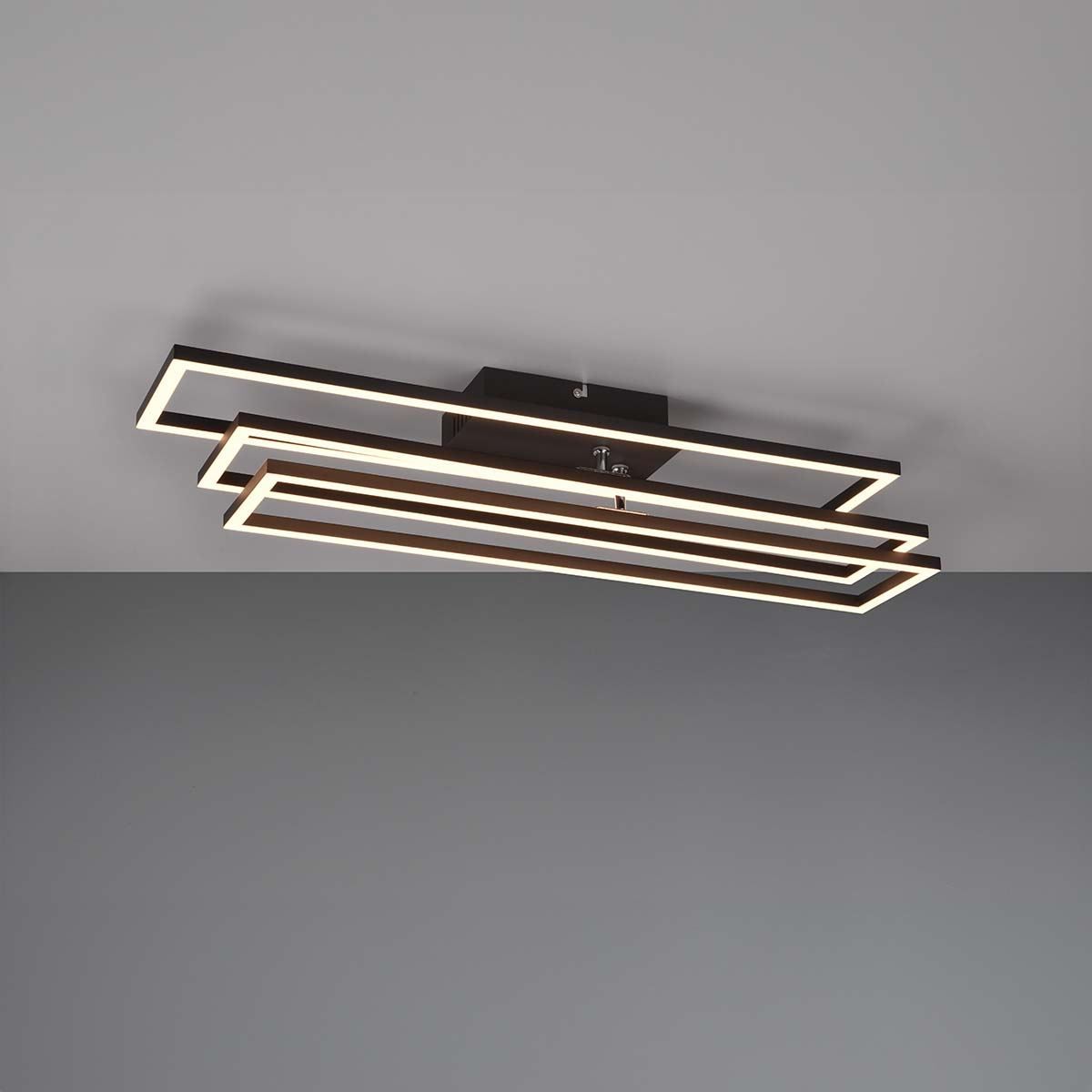 Lampadari & plafoniere: LED Deckenleuchte, Schwarz, 66 x 60 cm – Nuovo (secondo la descrizione) da Kreuzlingen venduto da Smart-Light