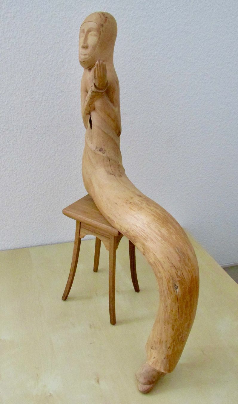 Statuette: handgeschnitzte Figur aus Holz – Usato da Winterthur venduto da mat_q5d5 3