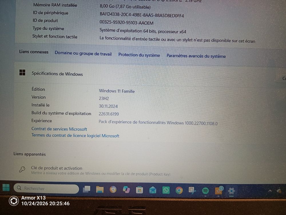 Ordinateur portable ASUS Intel Core i5 8 Go RAM Windows 11 (Gebraucht ...