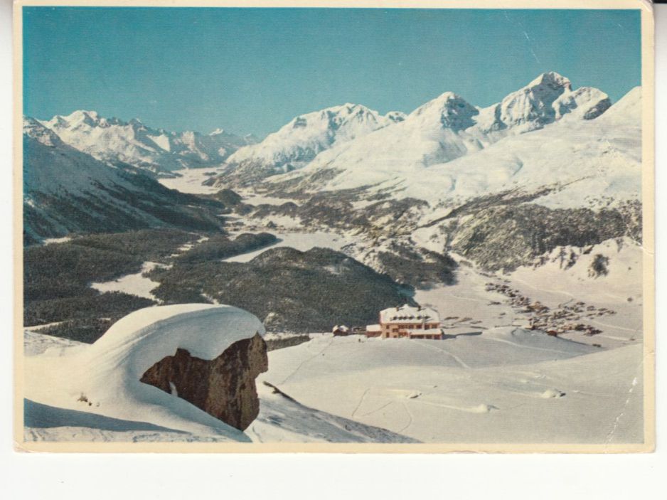 Cartoline postali: Muottas Muragl Kulm 1957 – Usato da Bürglen TG venduto da StampGraf