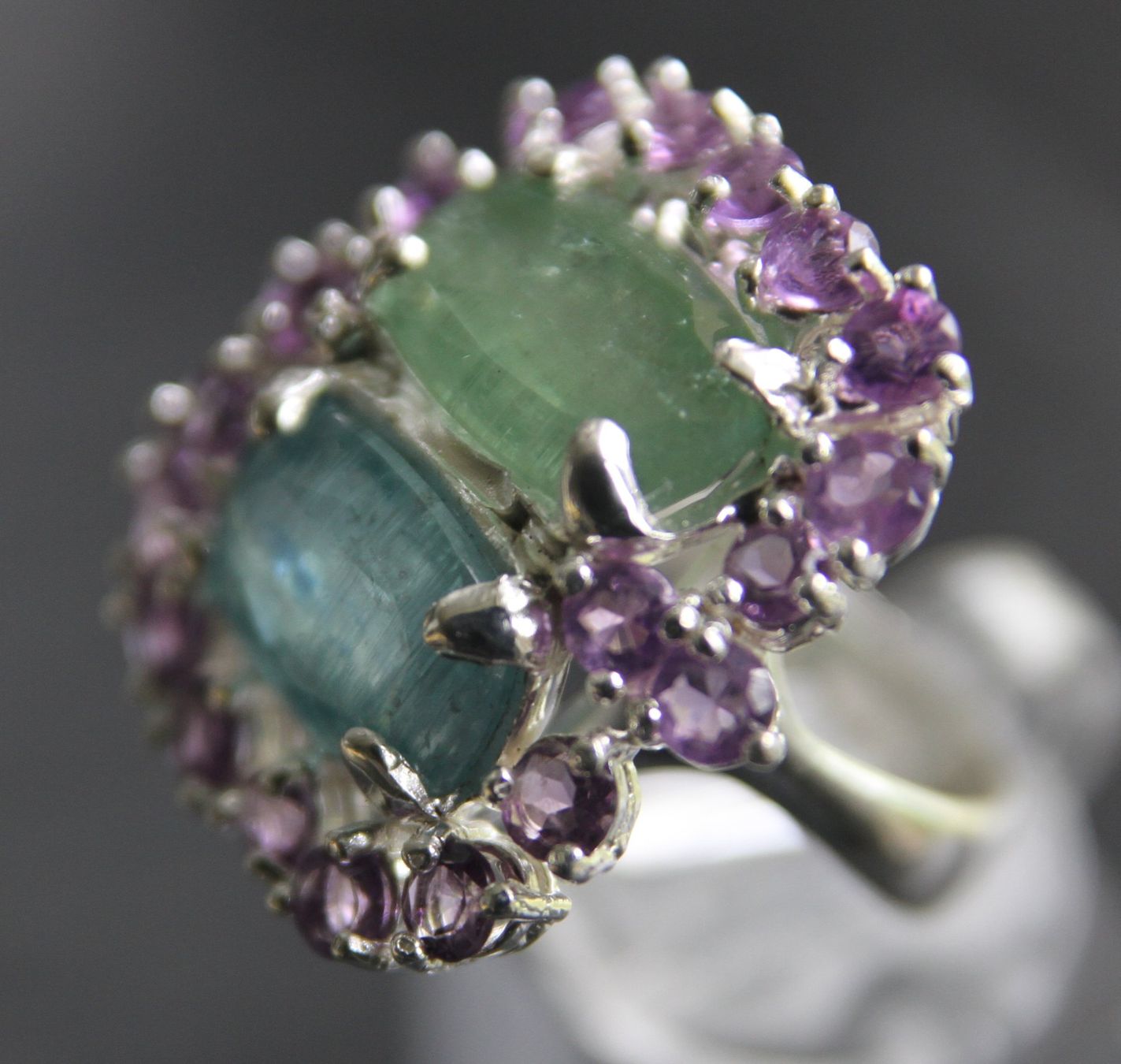 Ringe: Neu: Kyanit Amethyst Ring Schmuck Größe 57 – Neu (gemäss Beschreibung) aus Matten b. Interl von EdelsteineInterlaken 6