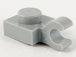 Lego 24x Platten 1x1 mit Clip(61252)hellgrau # alt hellgrau