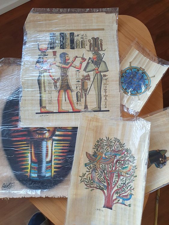 Malerei aus Ägypten auf Papyrus (Originale), Pharaone Kaufen auf Ricardo