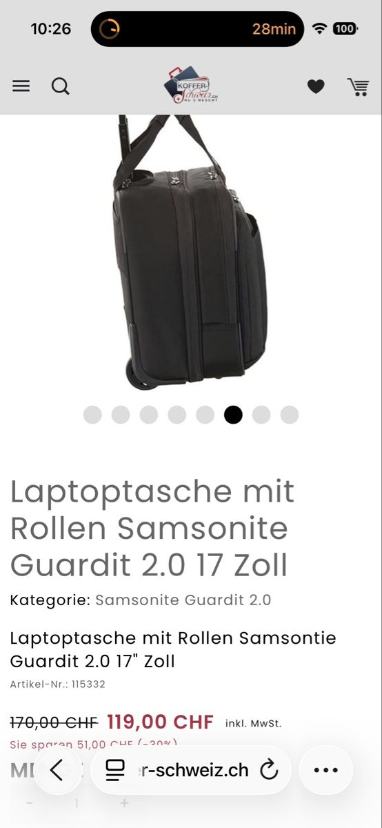 Samsonite Taschen: laptoptasche mit rollen – Gebraucht aus Lyss von Marsa2013 3