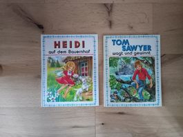 2 Kinderbücher Heidi und Tom Sawyer gebunden Zustand gut