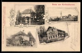 AK Kirchenthurnen, Wohnhaus, Blick zur Kirche