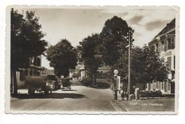 LES VERRIÈRES No. 4326, Oldtimer, Auto, Reise-Bus, Tanksäule