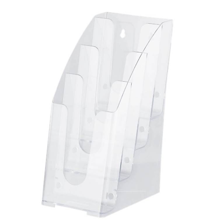 Sonstige Büroeinrichtungen: 2Stk. neue Prospektständer, 4 Fächer, 1/3 DIN A4 – Neu und originalverpackt aus Necker von liq24