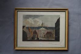 Kolorierter Stich Magazin der VOC Amsterdam 1782