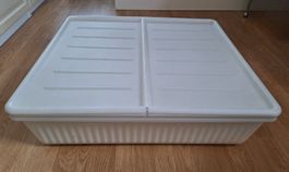 2 Stück weisse Aufbewahrungsbox mit Deckel, 70x77x20 IKEA