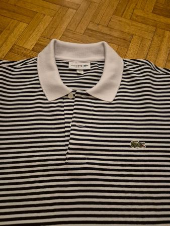 Polo Lacoste L.12.12 Classic Fit Blanc/Bleu Marine Fr 5/US L