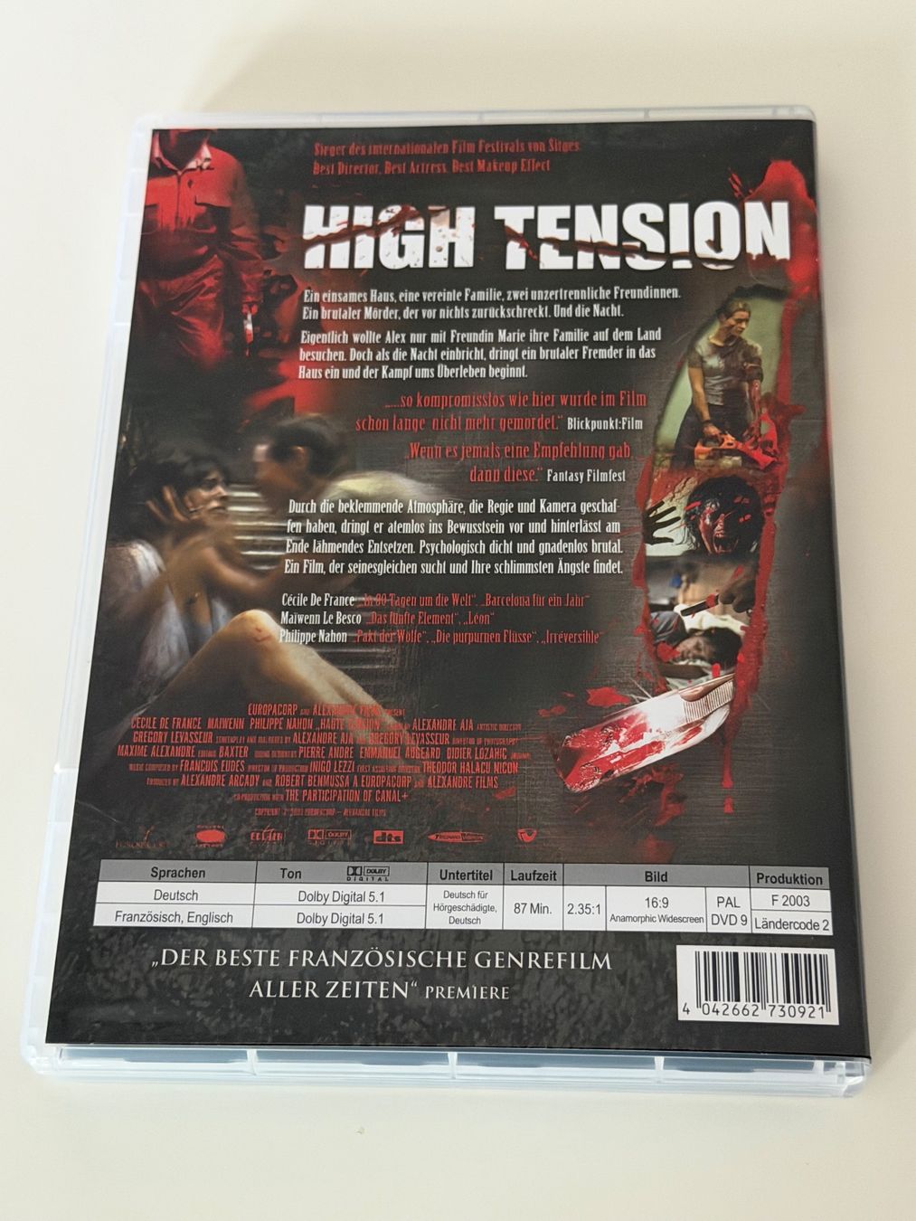 Tous les DVDs: DVD High Tension - UNCUT – D'occasion à Altstätten SG par sheamus 1