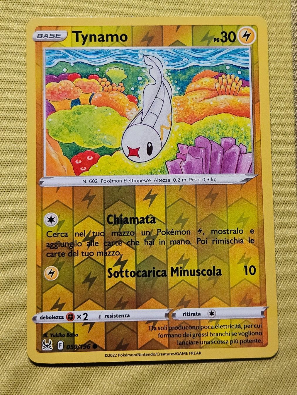 Pokémon Carte collezionabili: Lost Origin - Tynamo 059/196 IT – Usato da Bellinzona venduto da Pokemarco