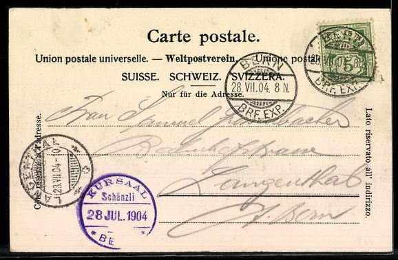 Cartoline postali: AK Bern, Kursaal Schänzli – Usato da Berlin venduto da bartko-reher 1