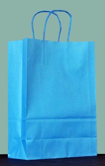 Borse: Papiertragtaschen 18/8 x 22 cm blau – Nuovo e nell'imballaggio originale da Lauperswil venduto da oeko-sack