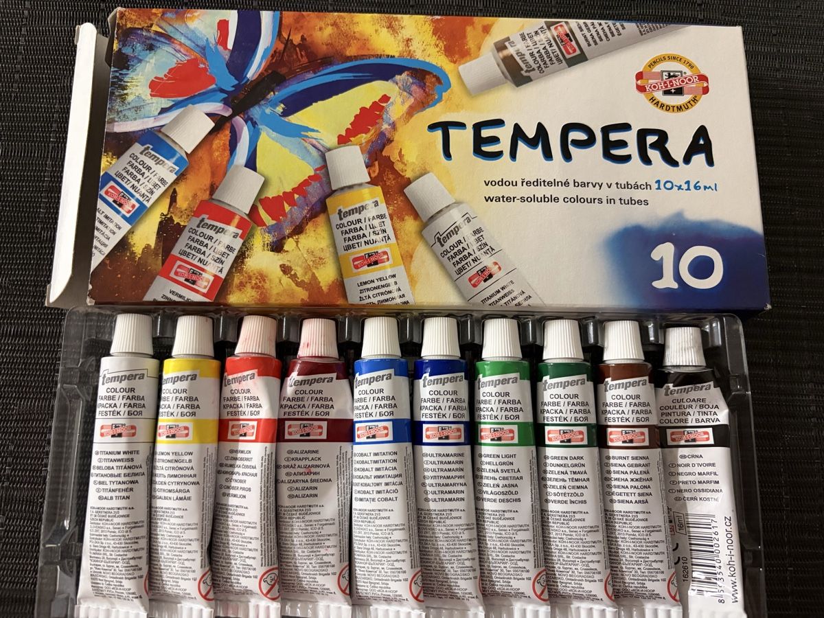 Temperafarben Set Koh-I-Noor Hardtmuth, 10 Stk Wasserfarben (Gebraucht ...