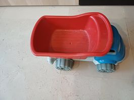Spielzeug Kipper Kunststoff rot blau gebraucht Zustand