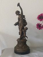 Grande sculpture Art nouveau signée Moreau régule patiné 60
