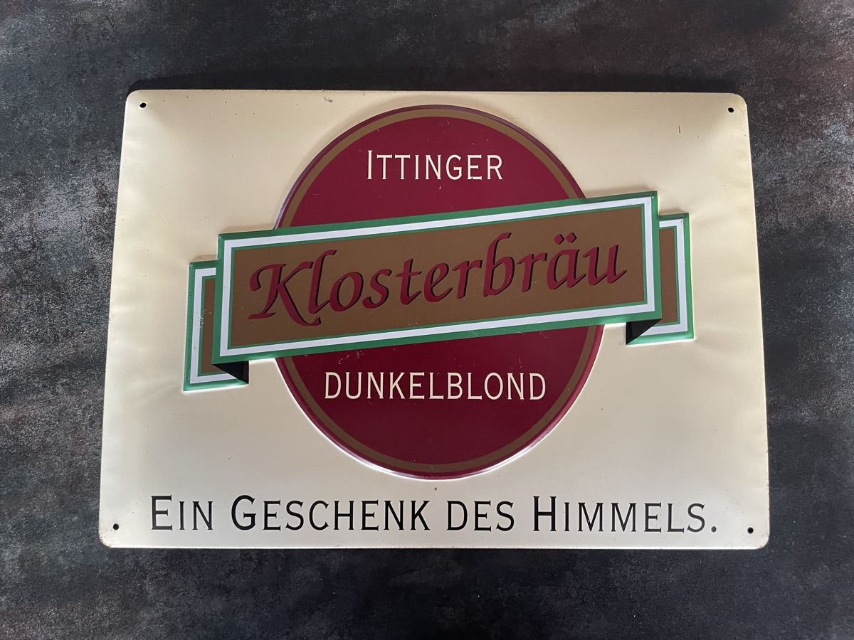 Insegne: Plaque Publicitaire Bière Ittinger Klosterbräu – Usato da Vallamand venduto da Bricbracbroc82 1