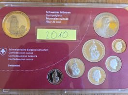 Schweizer Münzsatz 2010 Stempelglanz - Murmeltier Motiv..