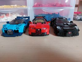 3× Bugatti (Mould King/Reobrix)