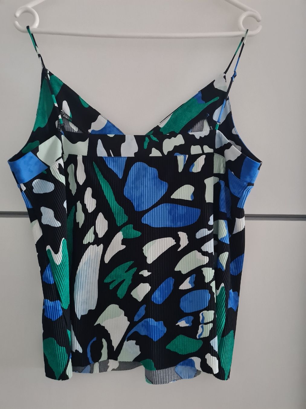 S.Oliver Top: S.Oliver Gr.42 Top Sommer Muster Recyceltes Polyester – Nuovo (secondo la descrizione) da Winterthur venduto da Jana1701 1