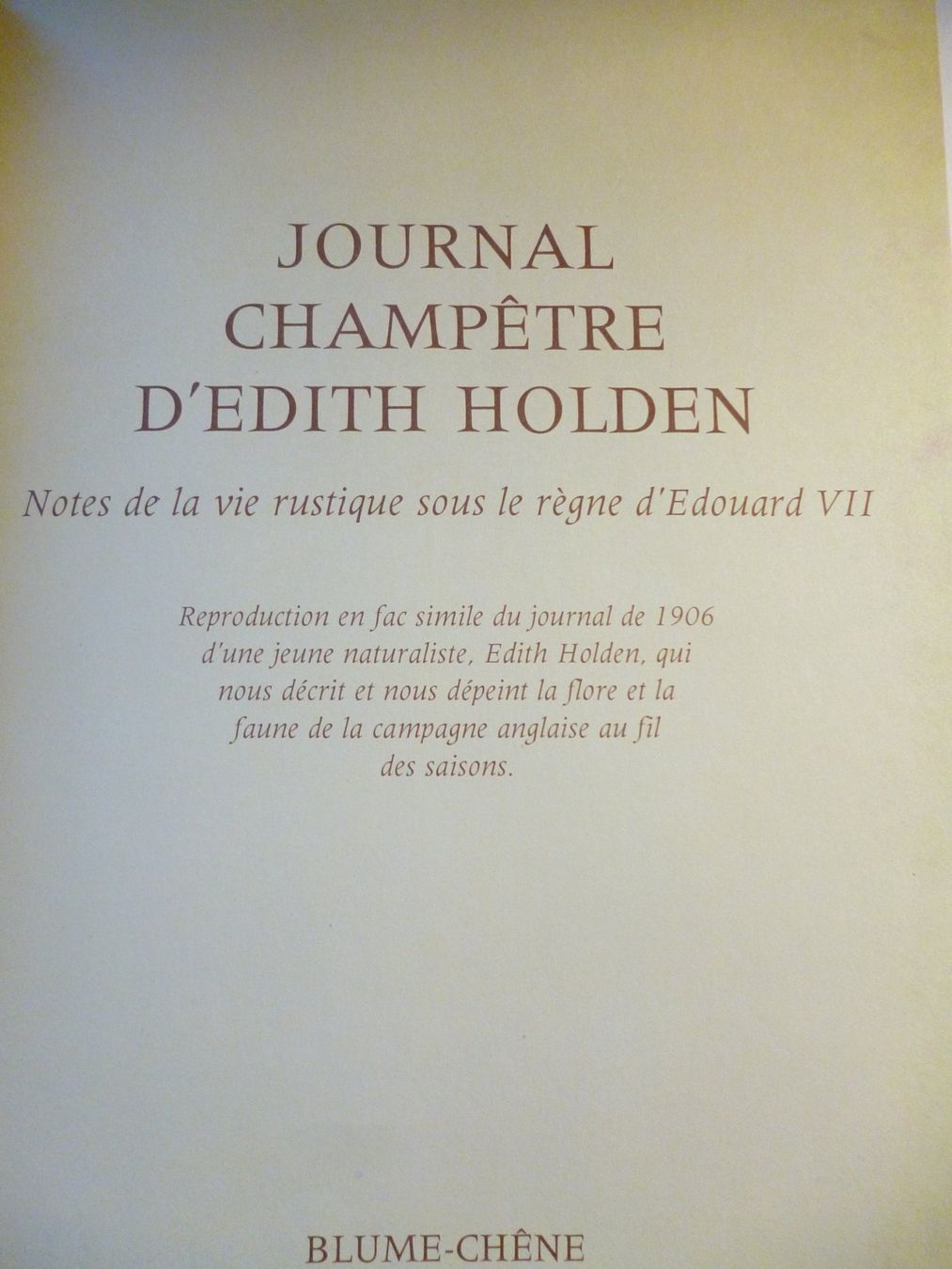 Libri: Journal Champêtre d'Edith Holden – Usato da Montreux venduto da dodeskaden
