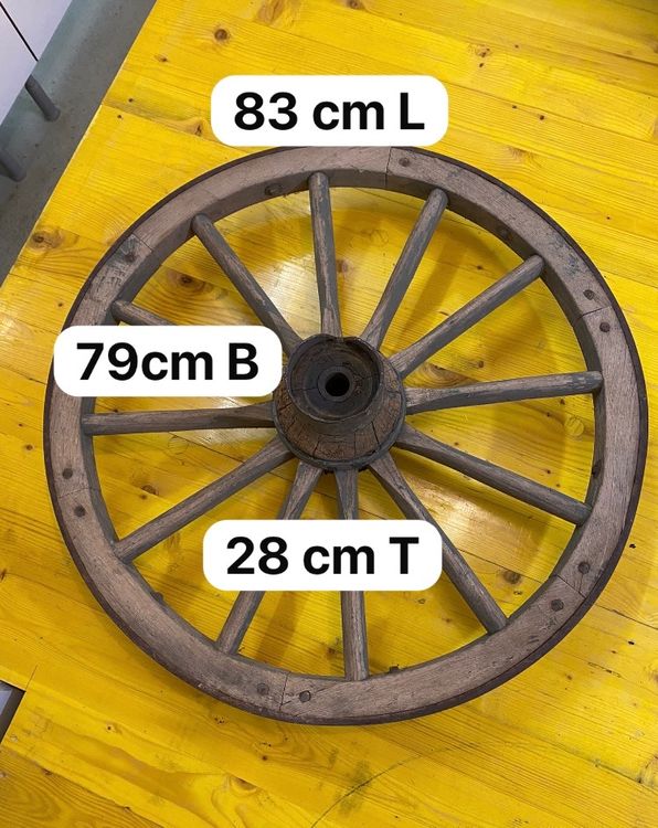 Altes Wagenrad Holzrad Deko 83cm Garten Dekoration Rustikal Kaufen
