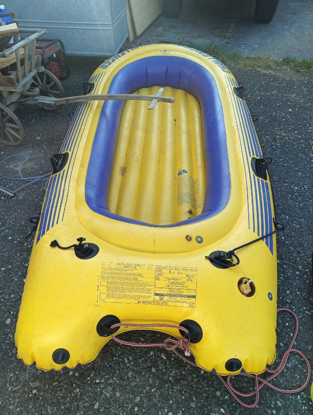 Barche: Schlauchboot Challenger 4 mit Zubehör – Difettoso da Vordemwald venduto da 30erStuff
