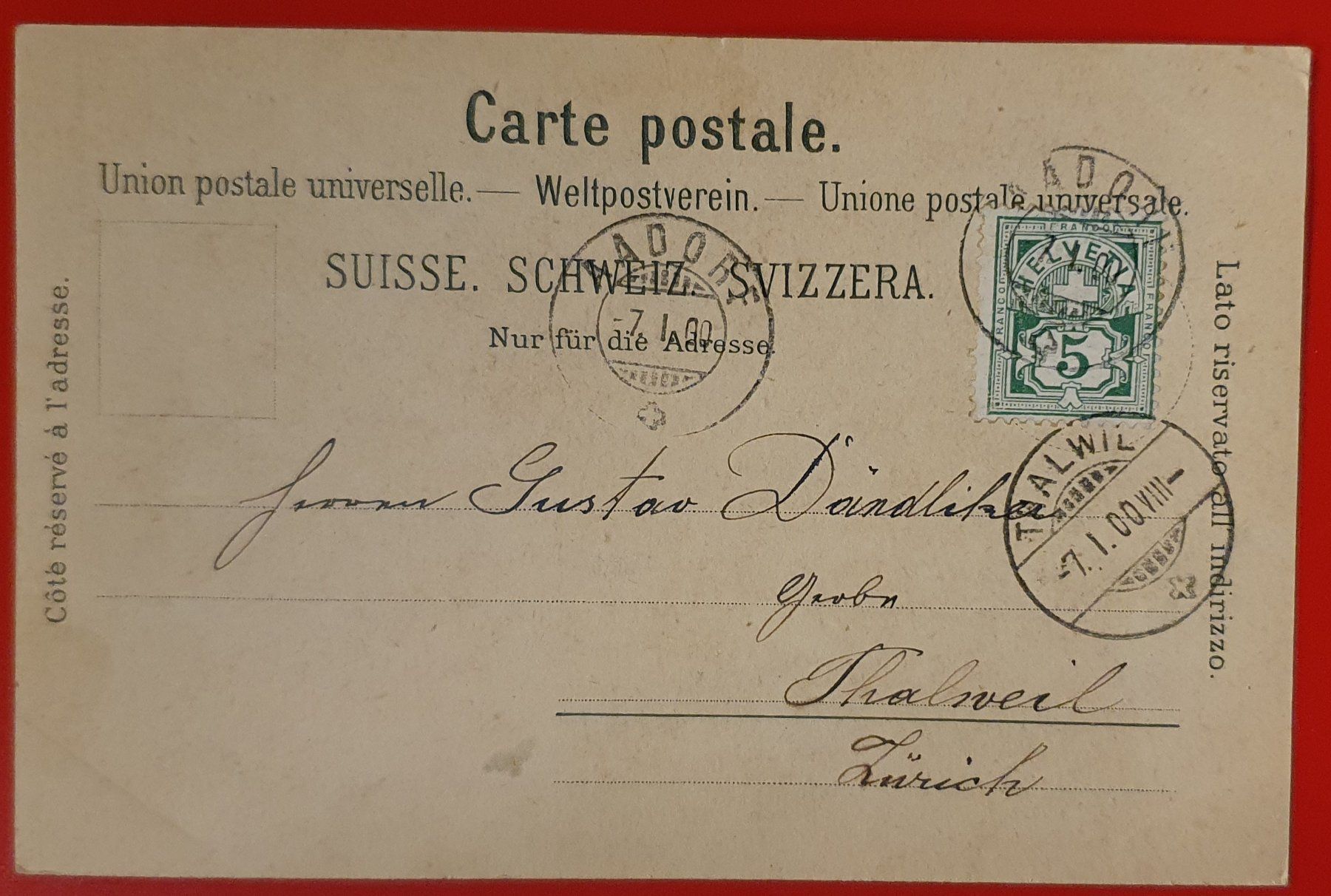 Ansichtskarten: Gruss aus Aadorf 1900 – Gebraucht aus Kreuzlingen von Rschweiz1 1