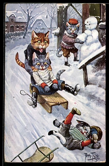 Cartoline postali: A. Thiele: Ein glückliches Neujahr! Kat – Usato da Berlin venduto da bartko-reher