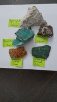 Seltene Uwarowit Stufe + 4 Mineralien, Schatzkiste 7