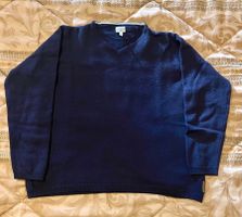 ARMANI Herren V-Pullover blau wolle gr.XL /L