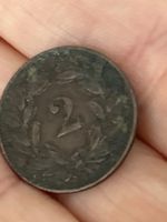 Schweiz 2 Rappen 1912 Münze Kupfer gebraucht