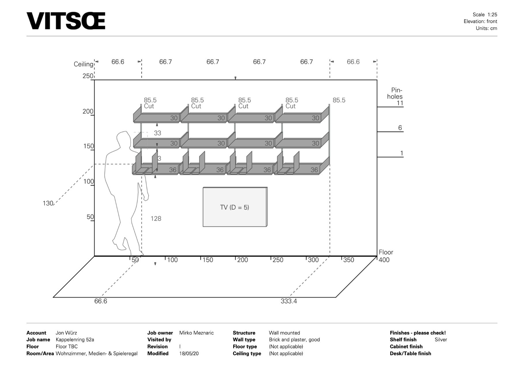 Vitsoe Scaffali: Vitsœ 606 Shelving System, Dieter Rams, 333cm, Silber – Usato da Bern venduto da jwu_vcs5 5