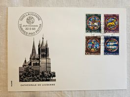 Pro Patria Lausanne 1968 Ersttagsbrief