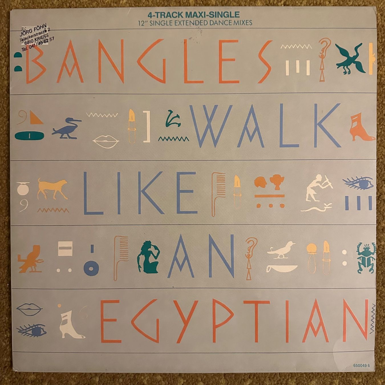 Dischi in vinile: MAXI - Bangles – Walk Like An Egyptian – Usato da Breganzona venduto da Onairda75