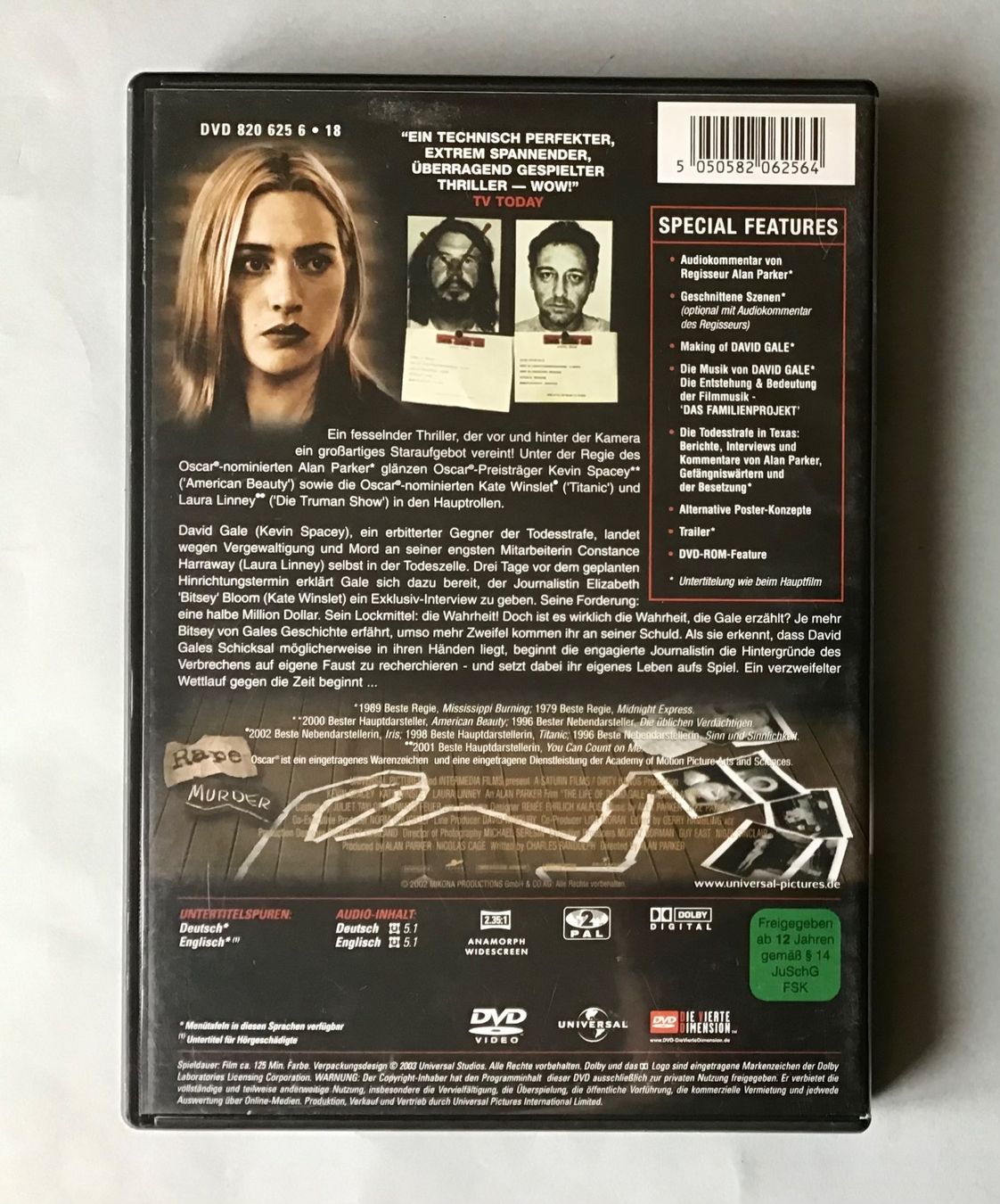 Tutti i DVDs: DVD: Das Leben des David Gale – Usato da Bubendorf venduto da Alpenheidi 1