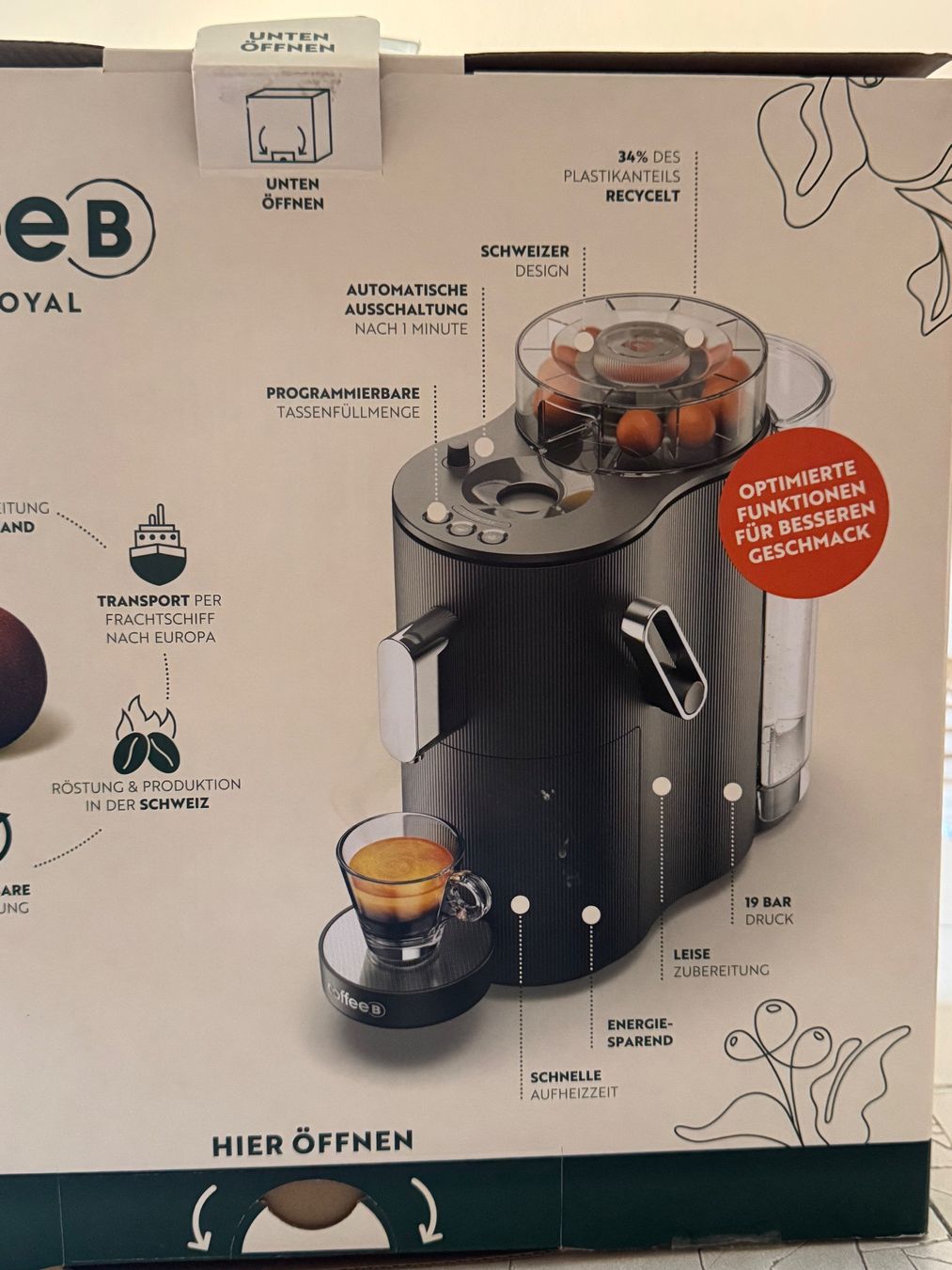 Coffee B Macchine per caffè & Macchine per espresso: Coffee B Globe Maschine Schwarz – Usato da Zürich venduto da ebr_595v 5