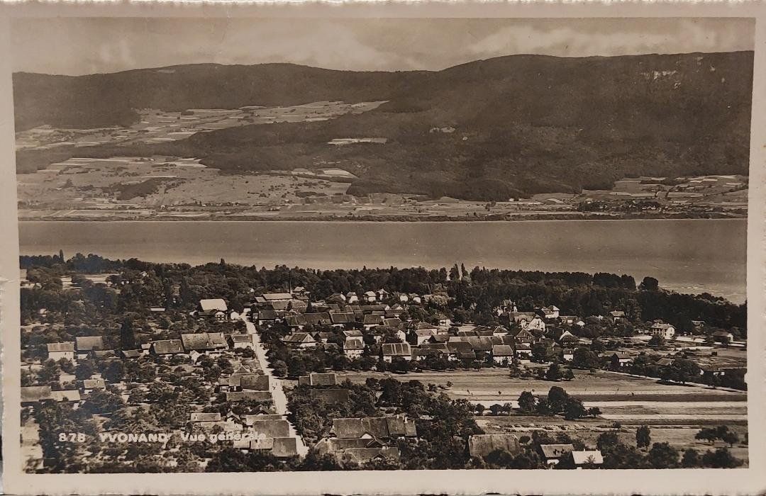 Cartoline postali: YVONAND - Vue aérienne – Usato da Delémont venduto da Domdom1