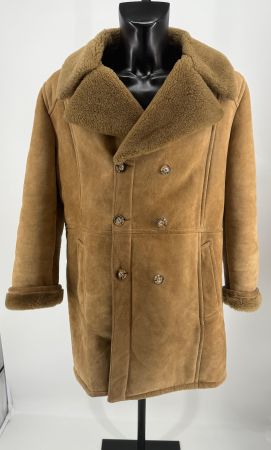 Herren Vintage Jacke/ Mantel Gr. 52 gefüttert Lederimitat