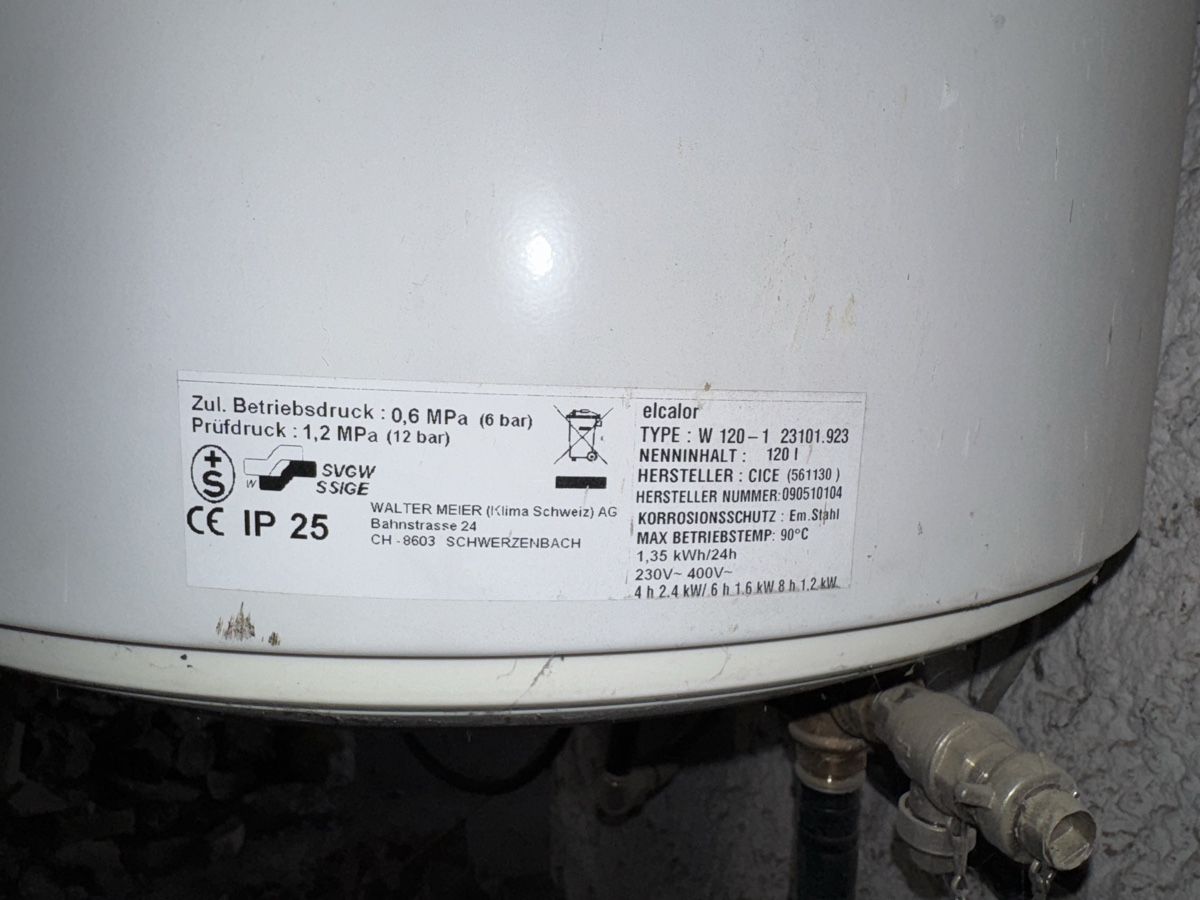 Sanitär: Elcalor Boiler 120 Liter – Gebraucht aus Uzwil von arberh17 1