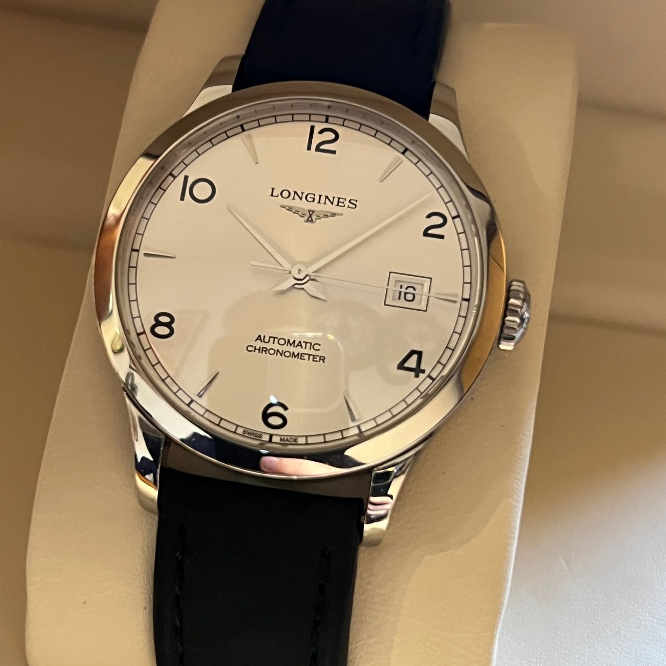 Longines Uhren: Longines Record Automatic Date Full Set Full Set L2.820.4.76 – Gebraucht aus Carouge GE von Watchaser 2